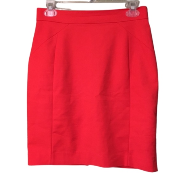 H&M Bright Red Short Mini Pencil Skirt Sz 4 - Picture 5 of 7